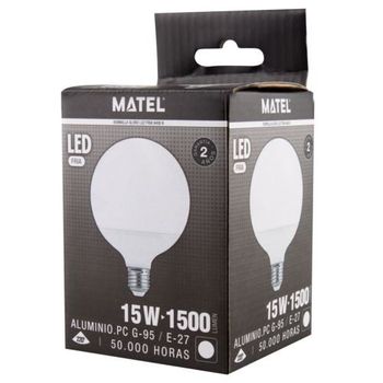 Bombilla Led Globo G95 E27 15 Watios Fria 21943