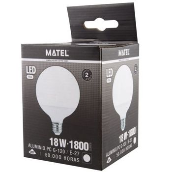 Bombilla Led Globo G120 E27 18 Watios Fria 21945