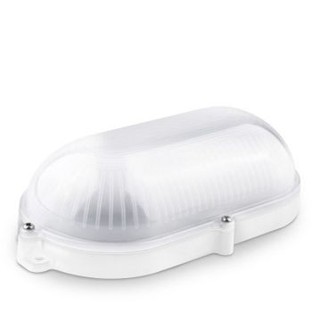 Aplique Led Oval Blanco Ext.ip65 9w.fria