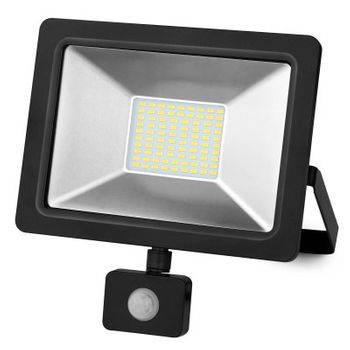 Proyector Led Sensor Negro 70w.fria