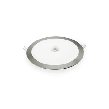 Downlight Led Empotrable Plata Con Sensor De Presencia 18w Plata Fría 6400k Plata Fría 6400k