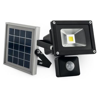 Proyector Led Sensor Negro Rec.solar 10w