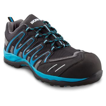 Zapato De Seguridad Trail Azul S1p Negro 36 Negro 36