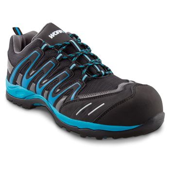 Zapato De Seguridad Trail Azul S1p Negro 48 Negro 48