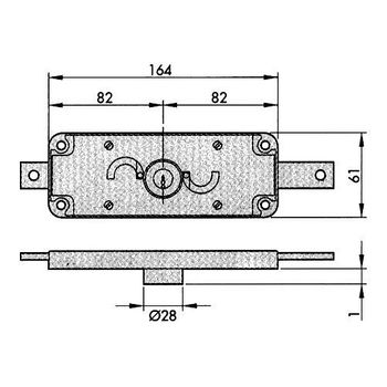 Cerradura Puerta Metalica 182