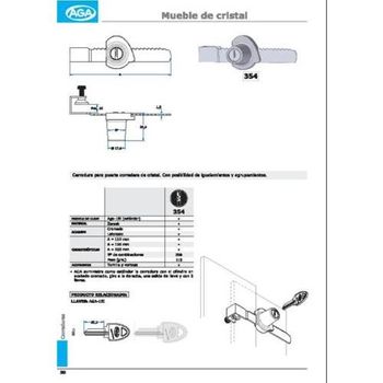 Cerradura Puerta Corredera Cromo 354