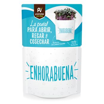 Postal Autocultivo Enhorabuena Germinados Col Lombarda