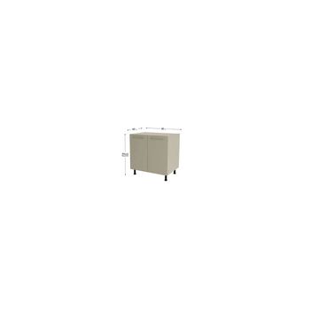 Mueble Cocina Bajo Con 2 Puertas En Varios Colores 85 Cm(alto)80 Cm(ancho)60 Cm(largo) , Color - Vison