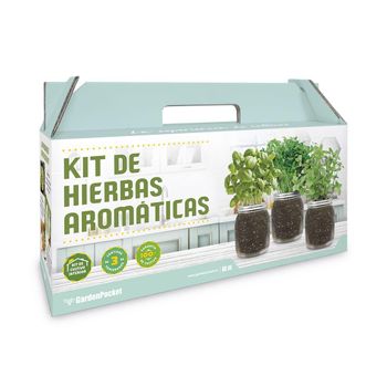 Kit Cultivo Interior De Aromáticas: Orégano, Cilantro Y Hierbabuena