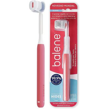 Cepillo De Dientes Manual Dureza Suave Color Coral Balene