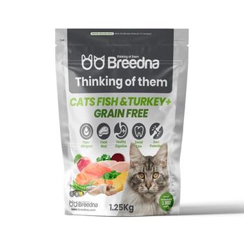 Breedna Cats Fish&turkey+ Grain Free 1,25 Kg