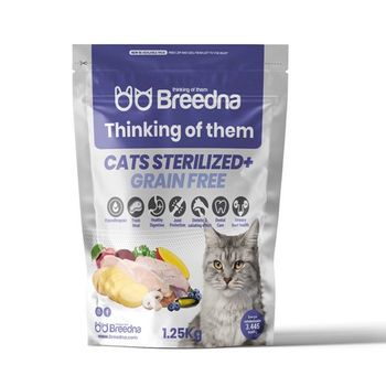 Breedna Cats Sterilized+ Grain Free 1,25 Kg