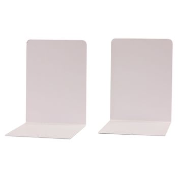 Pack 2 Sujetalibros Metálico160x120x120 Blanco