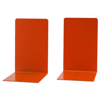 Pack 2 Sujetalibros Metálico160x120x120 Naranja