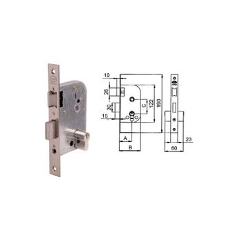 Cerrradura De Embutir Hierro Niquelado Serie 5134 Hn050 Ucem