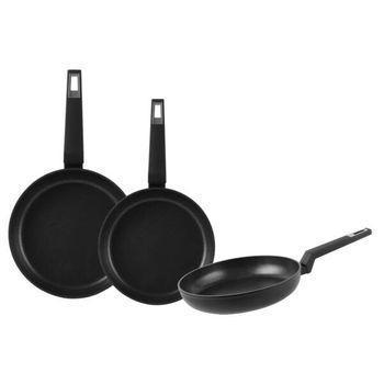 Set Sartenes 3 Piezas (20-24-28Cm) Rojo Grafito WARENHAUS (M29539) - Kitton  Home Center