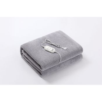 Manta Eléctrica Polar Fleece - Xl- 150 X 80 Cm - 60w-color Gris