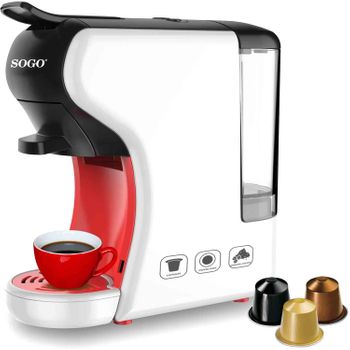 Princess 249413 Máquina de café para Espresso, Compatible con cápsulas  Nespresso y café molido, 1 o 2 tazas, 20 bares de presión, Depósito  extraíble