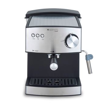 Mesko MS 4403 Cafetera Expresso manual 15 bares, depósito 1,6 L, brazo  doble salida, vaporizador, calienta tazas, cuerpo acero inoxidable