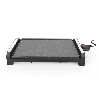 Plancha De Asar Eléctrica Antiadherente, Lisa Y Grill De 1500w Bn3679  Superficie 48x27cm con Ofertas en Carrefour