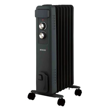 Calefactor - Chimenea Eléctrica, 34x17x31 cm, color Negro, 820-065 HOMCOM,  Negro