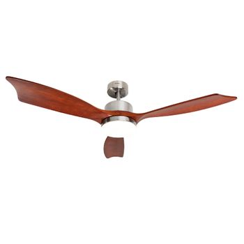 Ventilador De Techo, Sogo, Madera, Niquel, Potente, Silencioso, Lampara Led, Control Remoto, Temporizador