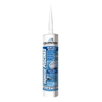 Adhesivo Sellador Polimero Cartucho 290 Ml Blanco Brik-cen Ms-aqua Quiadsa