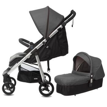 Pack De Silla De Paseo Y Capazo Ligera Y Compacta Casualplay Loopi City, Color Marengo