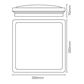 Aplique Superficie Cuadrado Led 18w 1820lm 4000k 33x33x7cm Efecto Madera Edm