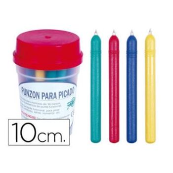 Punzon Plastico De Color -con Punta De Acero Latonado (pack De 25)