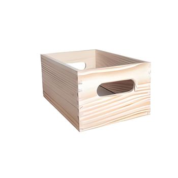 Caja De Almacenaje Apilable Pino Macizo 30x20x15cm Mueblear