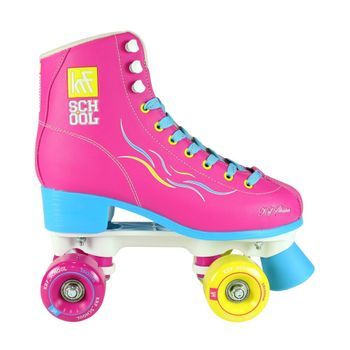 Patines 4 Ruedas Pvc Uretano Blanco Y Rosa Flamingueo (talla 35 A 42) con  Ofertas en Carrefour