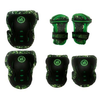 Set Protecciones Krf Junior Camuflaje Verde T/m