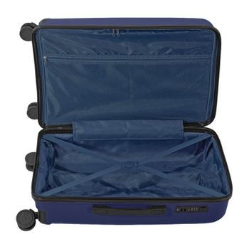 Benzi Mala De Viagem / Trolley Médio 65cm 4 Rodas Bz5685 Azul