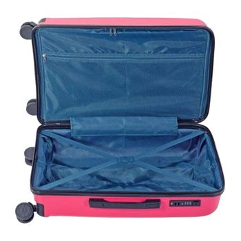 Benzi Mala De Viagem / Trolley Médio 65cm 4 Rodas Bz5685 Rosa