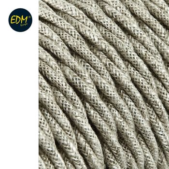 Cable Textil Trenzado 2x0,75mm Lino 5m