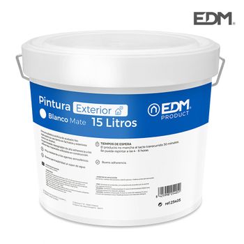 Pintura Plastica Mate Interior / Exterior Blanca 15l Edm - Neoferr..