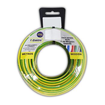 Carrete Cablecillo Flexible 6 Mm. Bicolor 25 Mts. Libre-halogeno