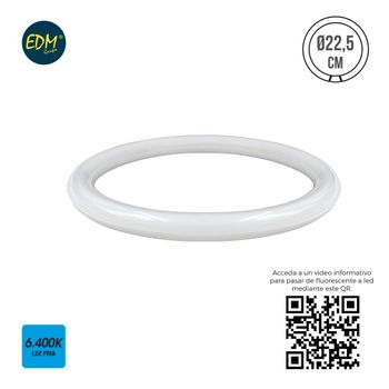 Tubo Fluorescente Circular Led 12w 1.000 Lumens 6.400k (equivalente 22w) Edm