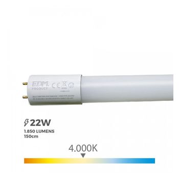 Pack 25 Unids - Tubo Led T8 22w 1850 Lm 4000k Luz Dia (eq58w) - Neoferr..