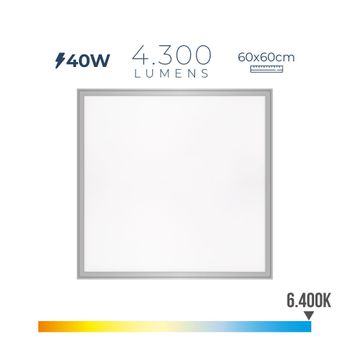 Panel Led 40w 4300lm Ra80 60x60cm 6400k Luz Fria Edm