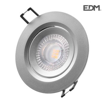 Downlight Led Empotrar 5w 380 Lumen 4000k Redondo Marco Cromo Edm - Neoferr*