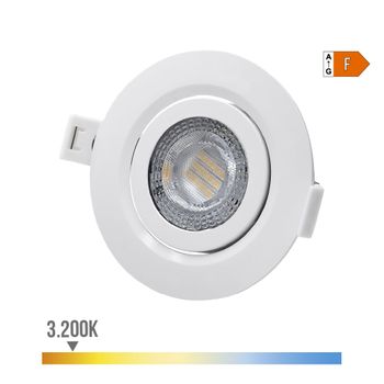 Downlight Led Empotrar 9w 806lm Ra80 3200k Redondo Color Blanco Ø9cm Edm