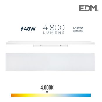 Regleta Led 48w 120cm 4000k Luz Dia 4800 Lm Edm - Neoferr..