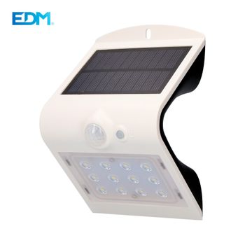 Aplique Solar 1,5w 220 Lumen Recargable Sensor De Presencia (2-6m) Color Blanco