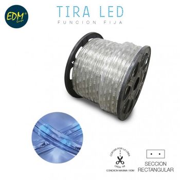 Bobina Tira De Led 50mts 60leds/m 4.2w/m Azul Edm 220-240v (uso Interior-exterior)