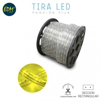 Bobina Tira De Led 50mts 60led/m 4.2w/m Amarillo Edm Ip44 220-240v