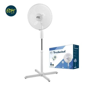 Ventilador Pie 55 Watios 40 Centimetros Blanco