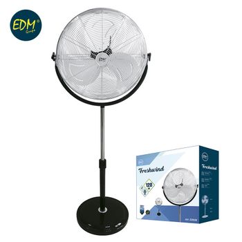 Ventilador De Pie Industrial 120w Ø50cm Edm Altura Regulable 68-88cm Edm