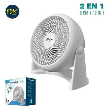 Ventilador 2 En 1 50 Watios Blanco Edm 33953